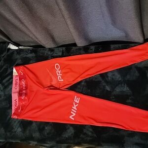 Nike Pro L Red Dri Fit pant
